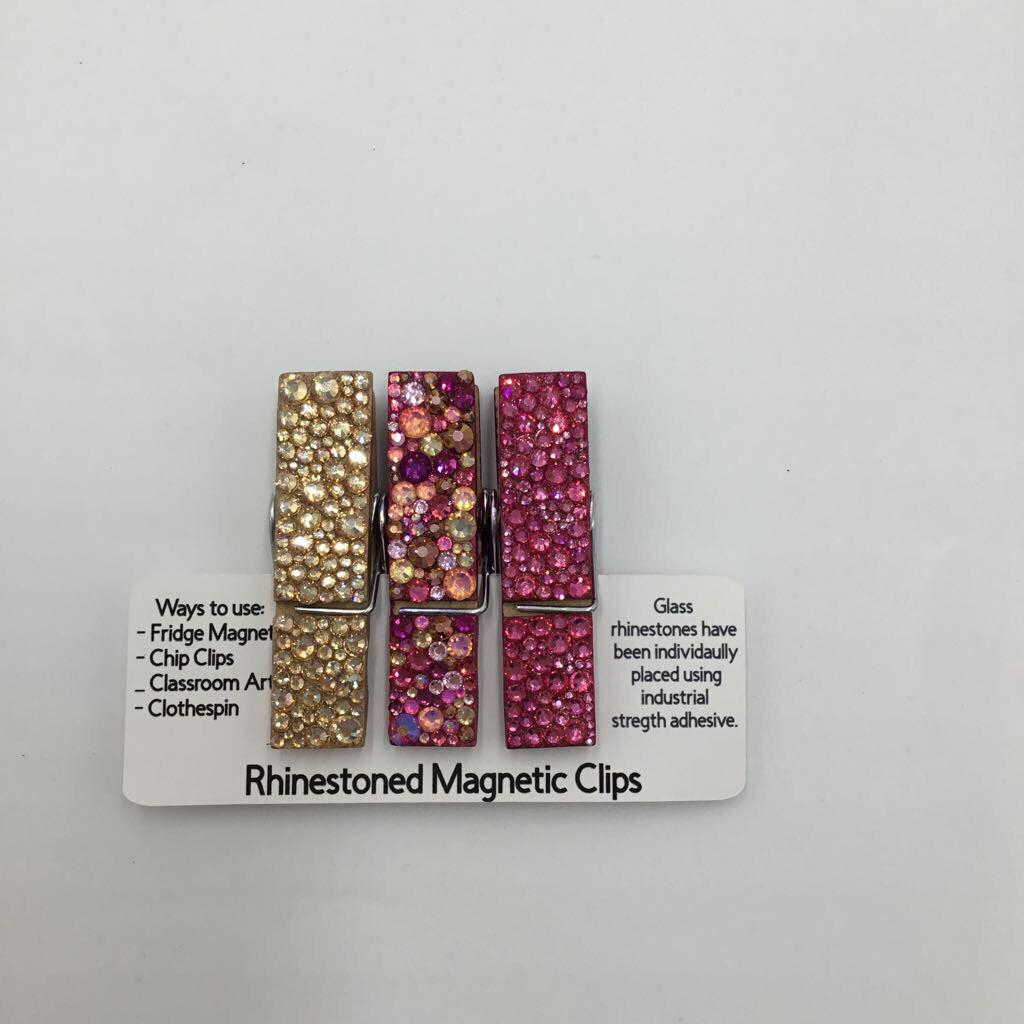 Burn Book 3 Piece Set Rhinestone Magnet Clips