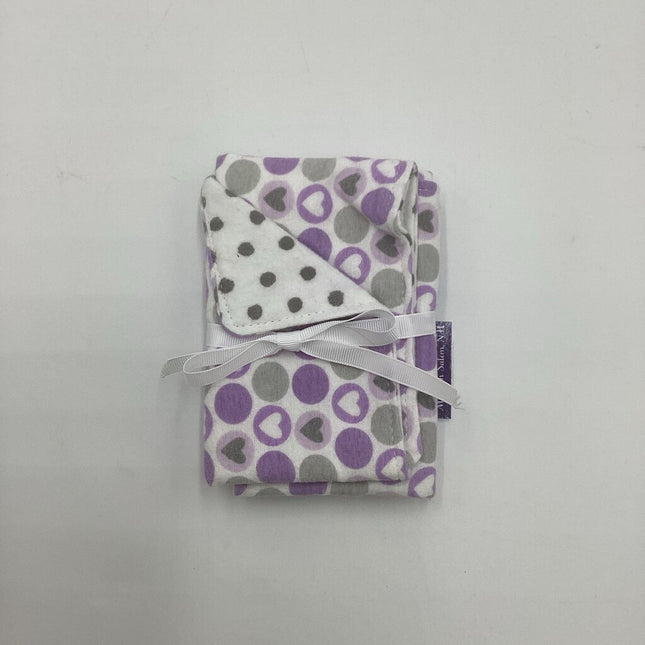 Cotton burp cloths purp./gray