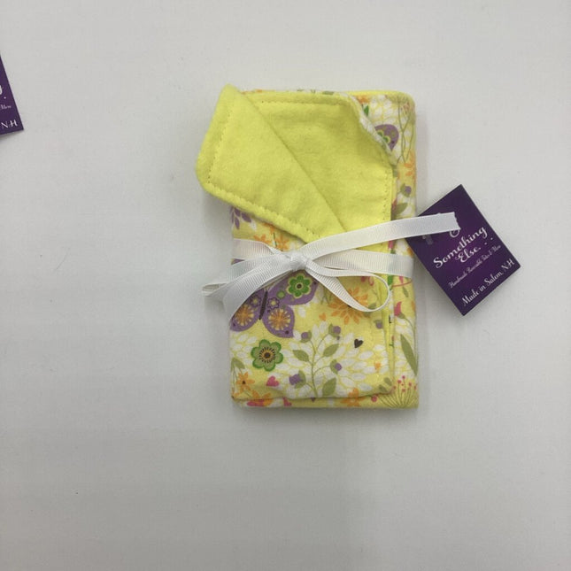 Cotton burp cloth yellow butterfly