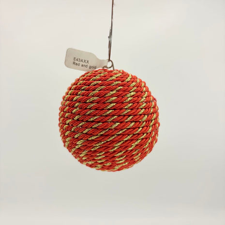 Red and gold shatterproof ornament