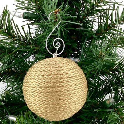 Gold Macrame shatterproof ornament