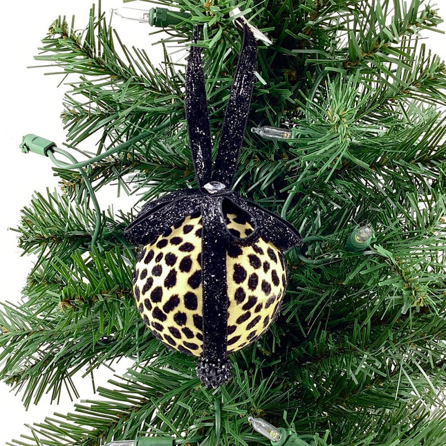 Cheetah print shatterproof ornament