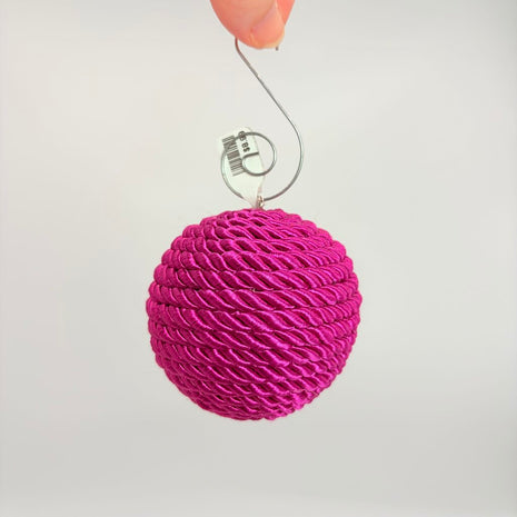 magenta shatterproof ornament