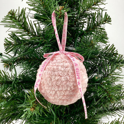 Its a girl crocheted shatterproof ornament