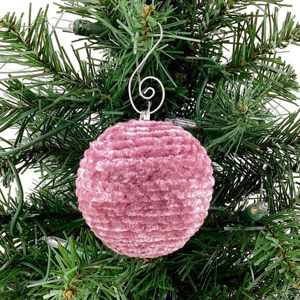 light purple crochet shatterproof ornament