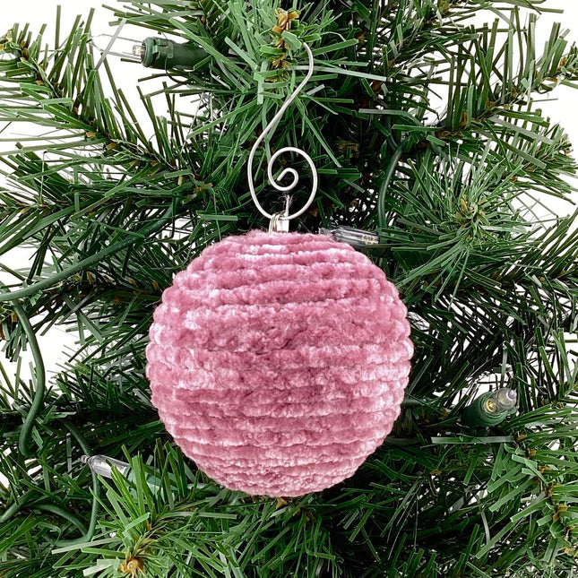 light purple crochet shatterproof ornament
