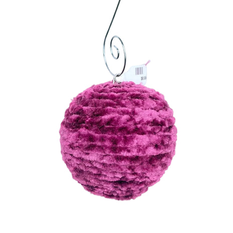 dark purple crochet shatterproof ornament