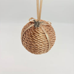 Rose gold shatterproof ornament w/charm - view 3