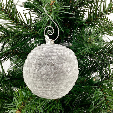 grey shatterproof ornament