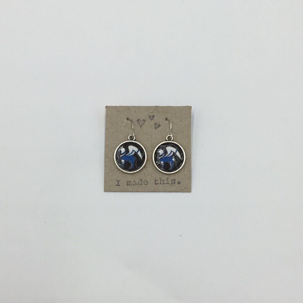 MST logo dangle earrings