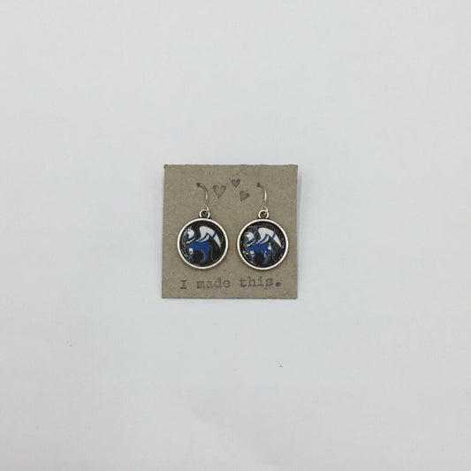 MST logo dangle earrings