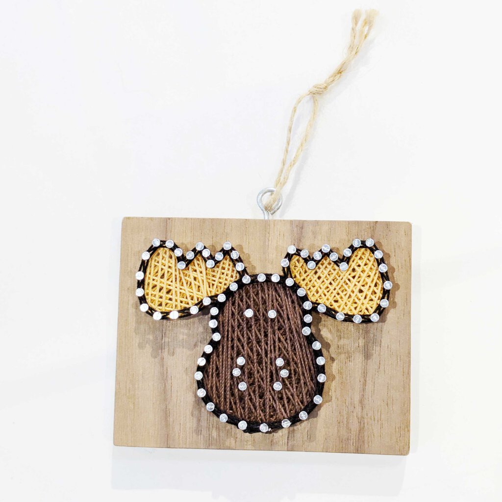 Moose String Art Christmas Ornament