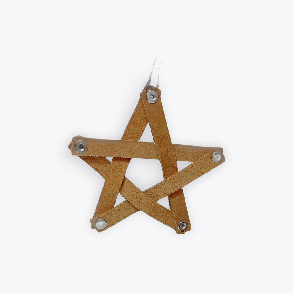 Leather Star Ornament - Natural