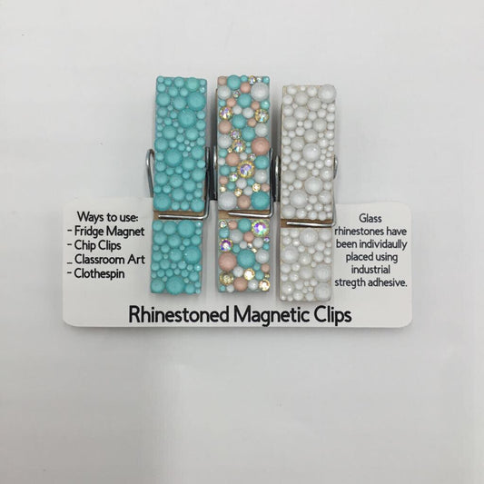 Salty Seas 3 Piece Set Rhinestone Magnet Clips