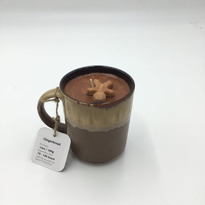 Gingerbread - Mug Candle (Drip Glaze) - 100% Soy Wax