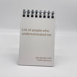 4x6 Notebook - Underestimate Me - view 1