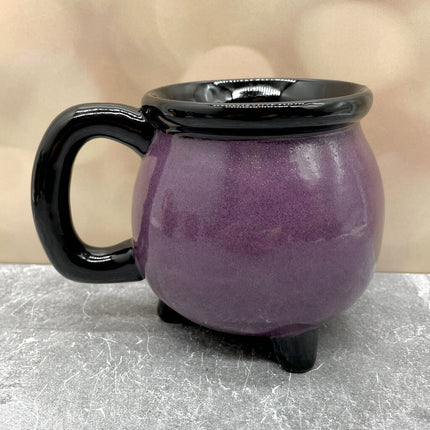 Cauldron Mug Purple Glitter