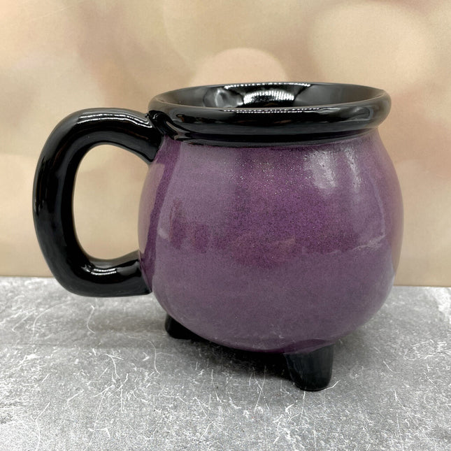 Cauldron Mug Purple Glitter
