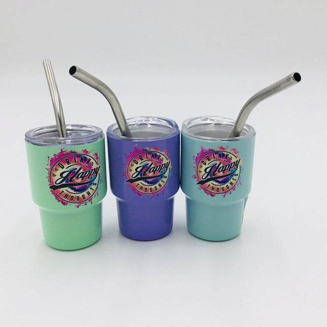 mini tumbler - drink happy thoughts