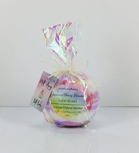 Japanese Cherry Blossom- Surprise Mini Crystal Jumbo 10oz Bath Bomb