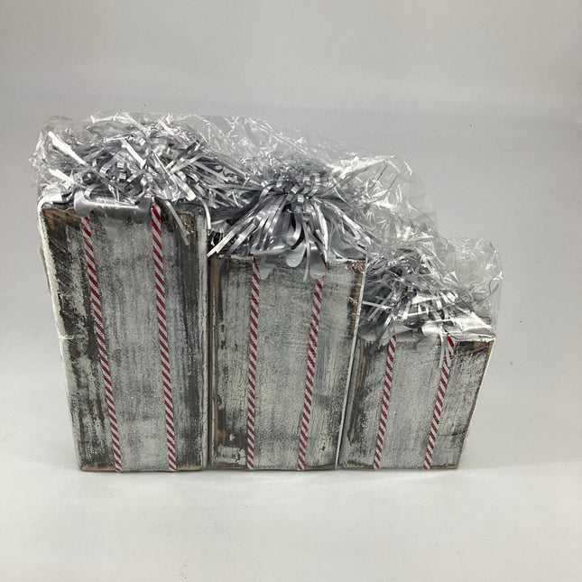 Wood Block Present Decor Set