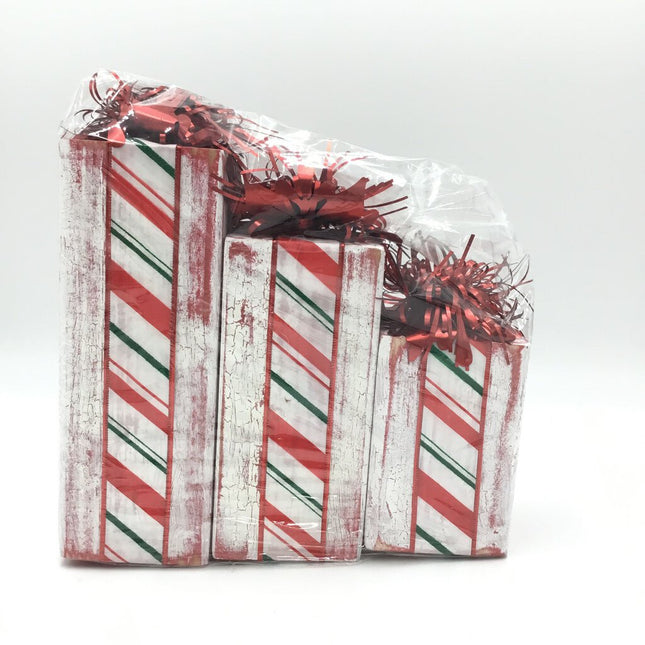 Wood Block Present Decor Set