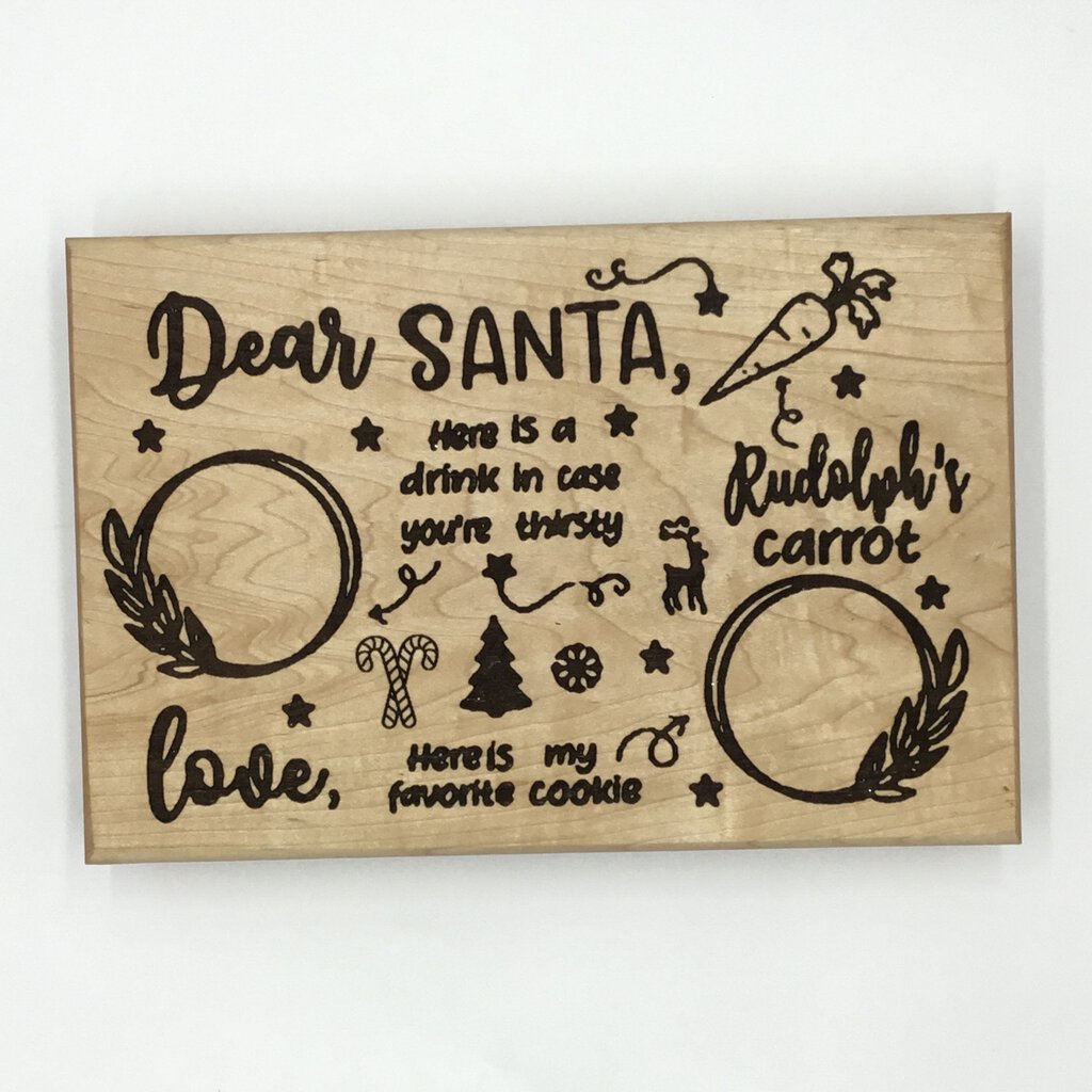 Christmas Eve Santa's Cookies Reversible Cutting Board