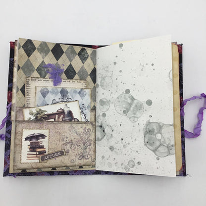 Dark Purple Academia handmade journal