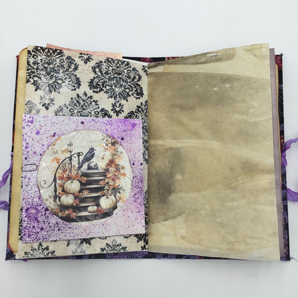 Dark Purple Academia handmade journal