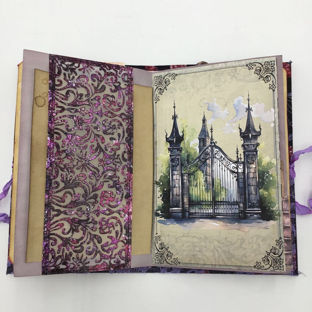 Dark Purple Academia handmade journal