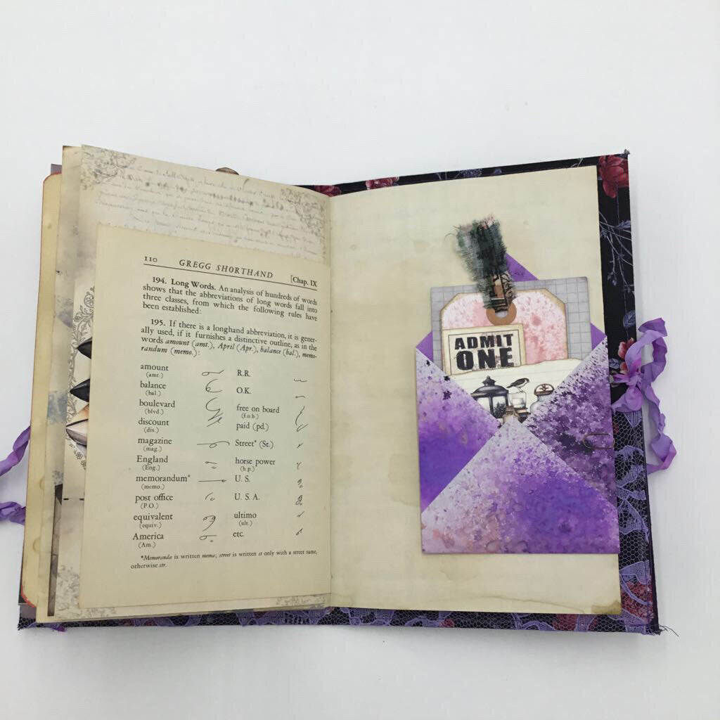 Dark Purple Academia handmade journal