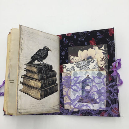 Dark Purple Academia handmade journal