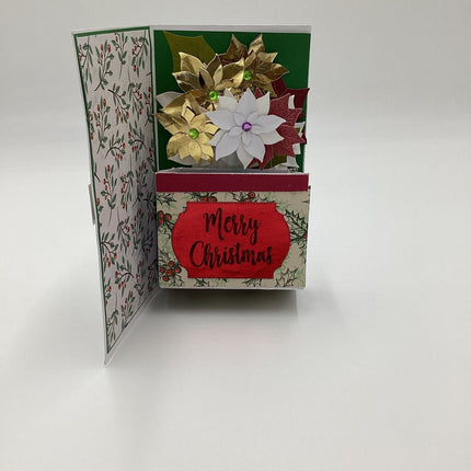Stadium Pop Up Card/ Poinsettias
