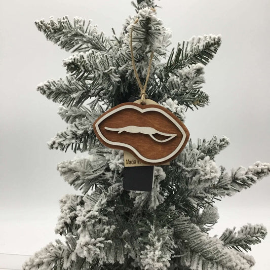 Ornament - Naughty Gingerbread Lip Bite