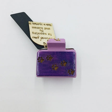 Hair Claw Sml - Paw Print