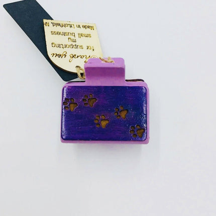 Hair Claw Sml - Paw Print