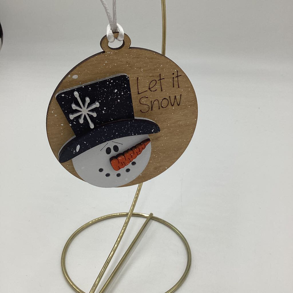 Let It Snow Snowman Ornament