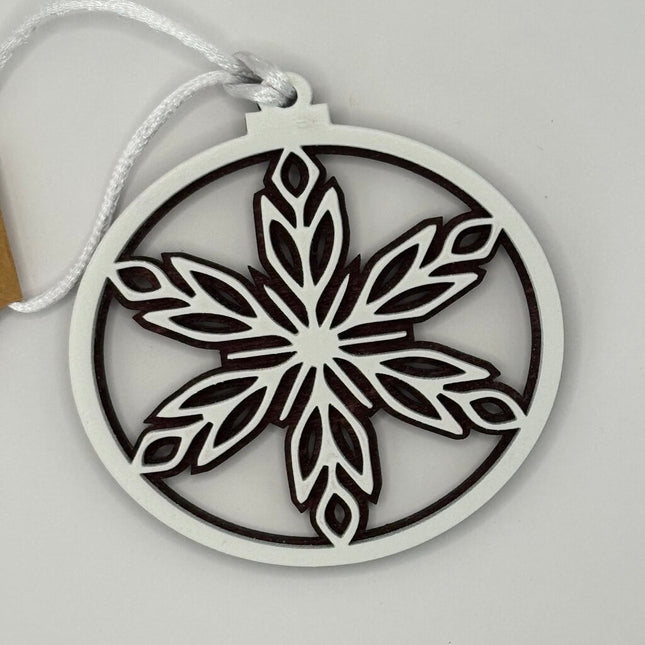 Double Layer Snowflake Ornament 6pt