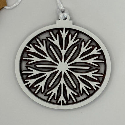 Double Layer Snowflake Ornament 18pt