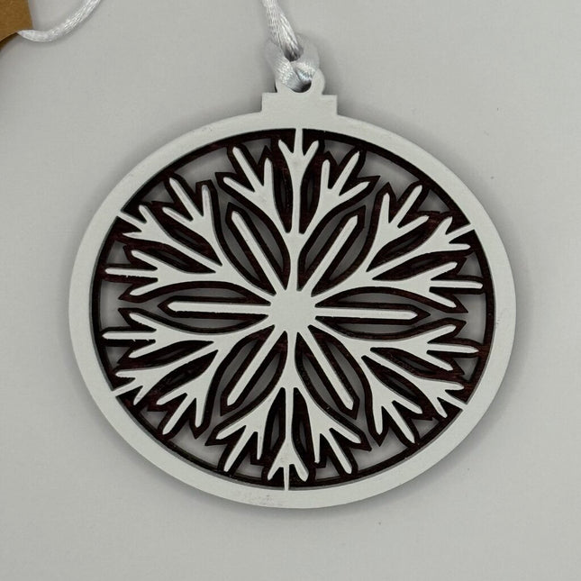 Double Layer Snowflake Ornament 18pt