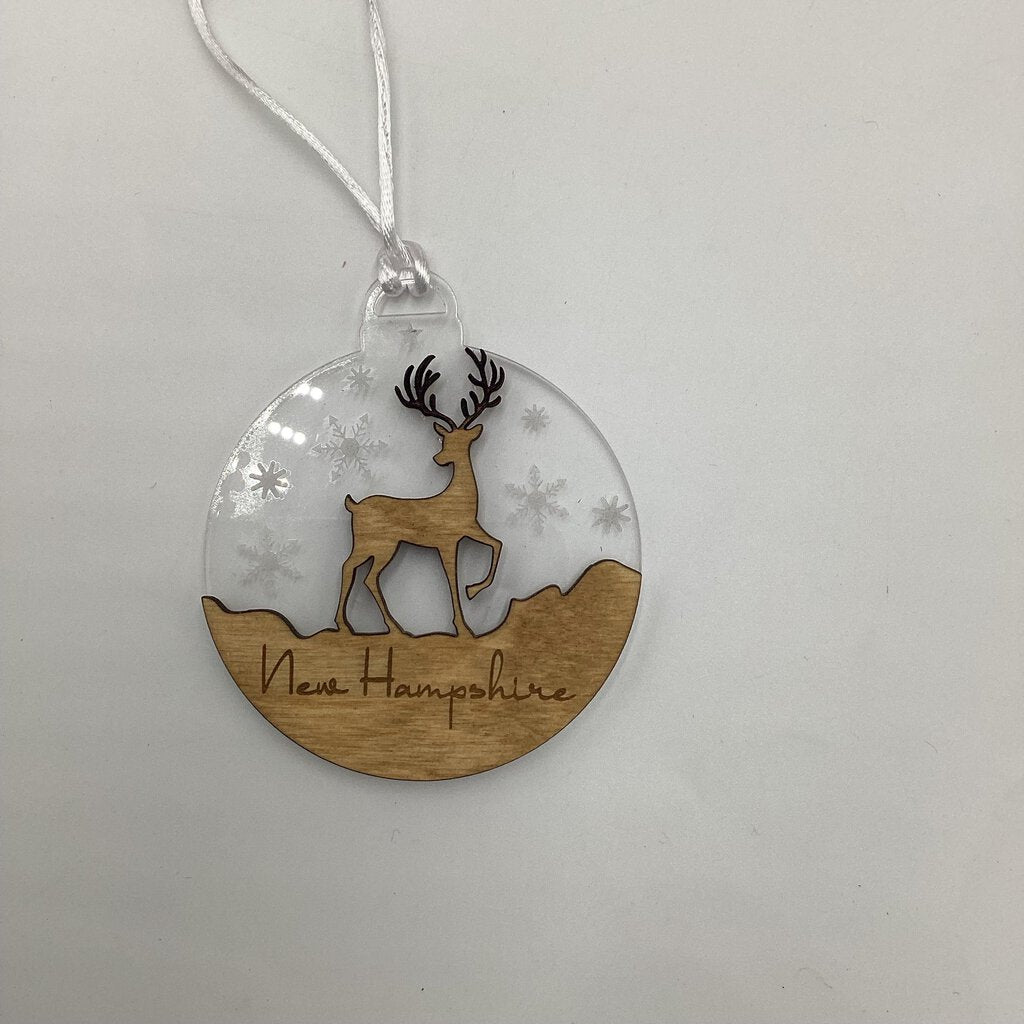 Acrylic/Wood Reindeer Ornament