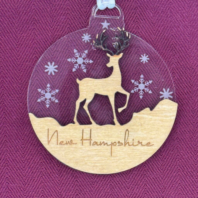Acrylic/Wood Reindeer Ornament