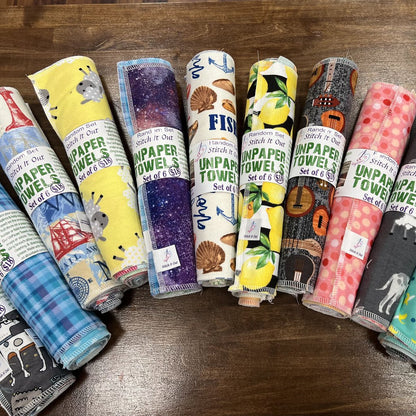 Reusable UnPaper Towels Set of 6 Random