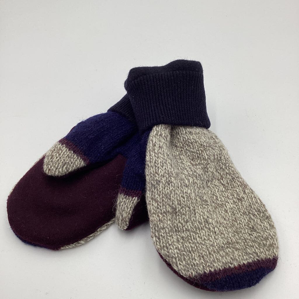 Sweater Mitten 100% Wool Outer Grey/Blue - Mens