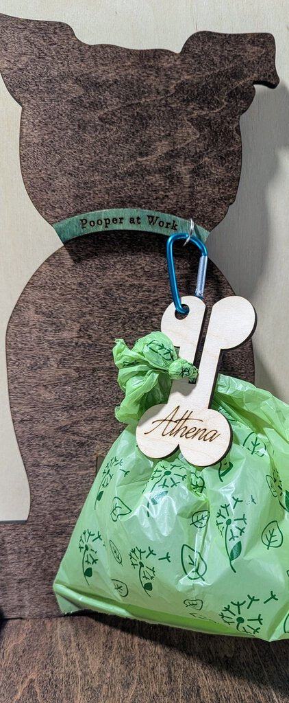Dog Poop Bag Holder with your Dog's name- By Custom Order