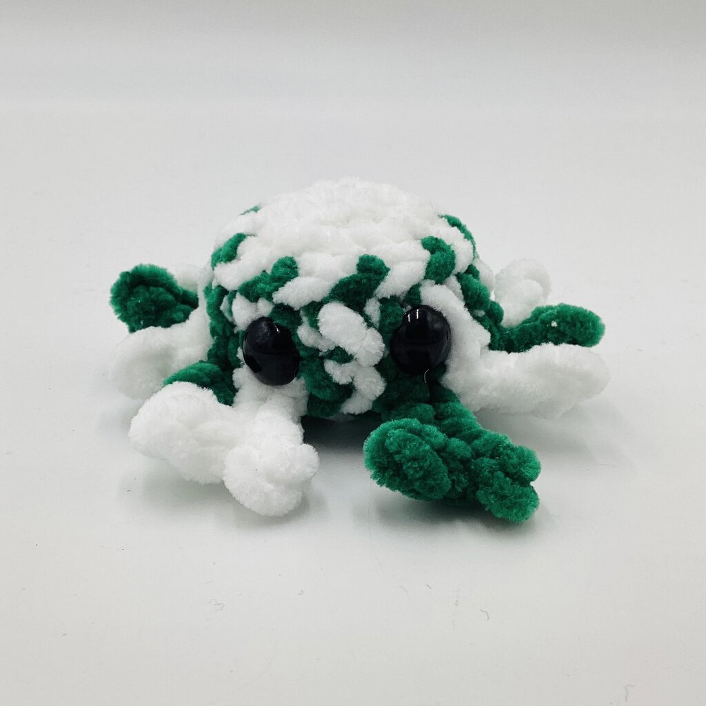 Green and White Peppermint Crab Stocking Stuffer