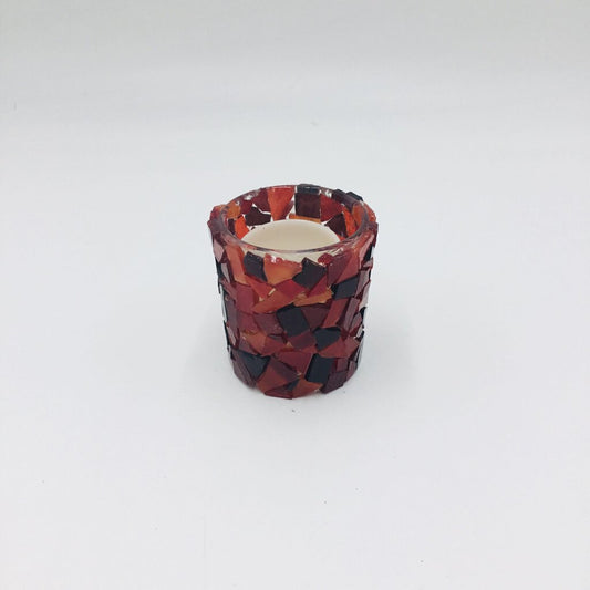 Red candle holder