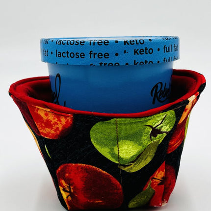 Reusable Ice Cream Cozy Red Apples