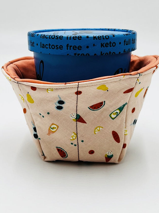 Reusable Ice Cream Cozy Peach Snacks