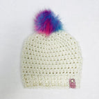 Unicorn - Off white with multicolored pom
